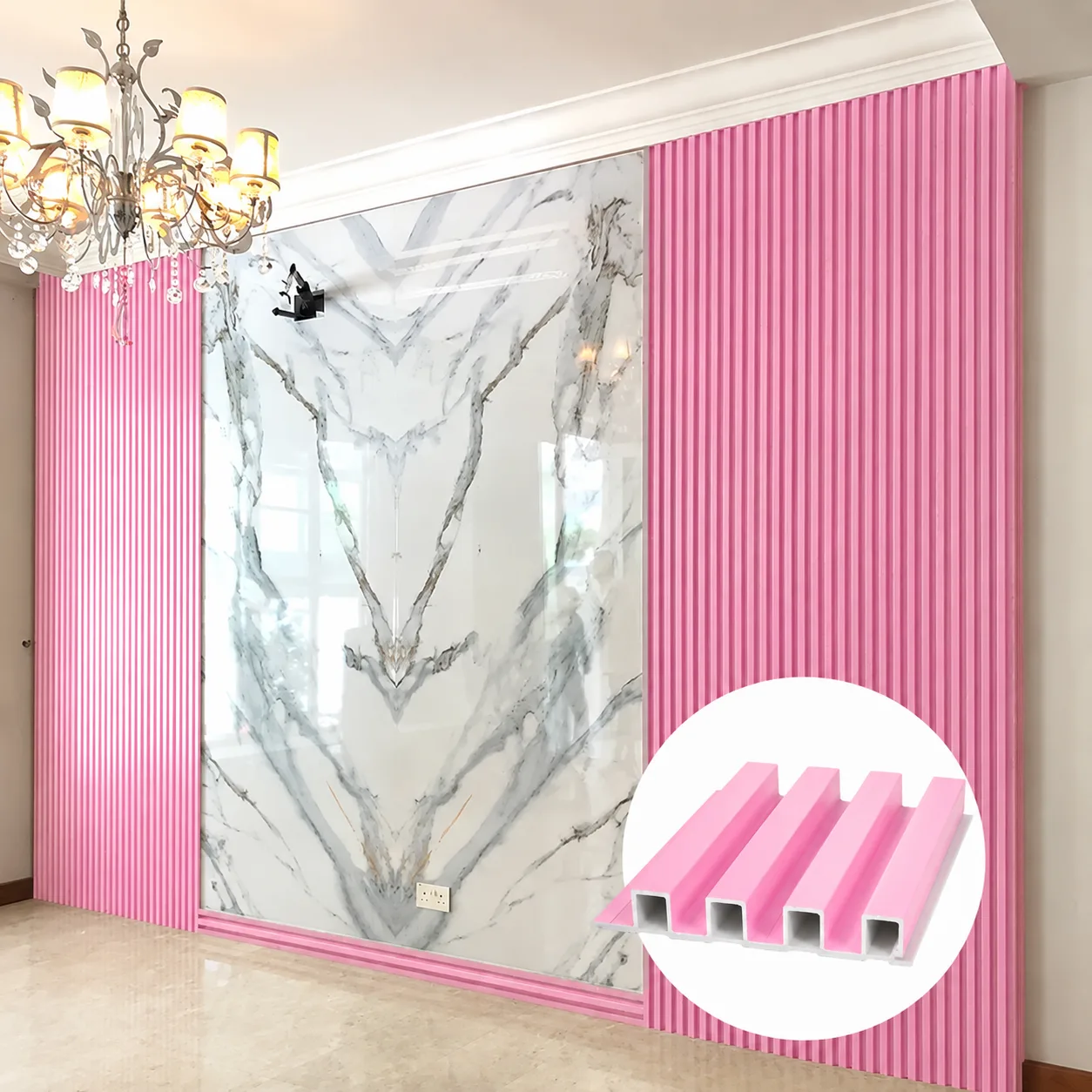 Panel WPC Ranurado Rosa — accesorio Wilor Comercial