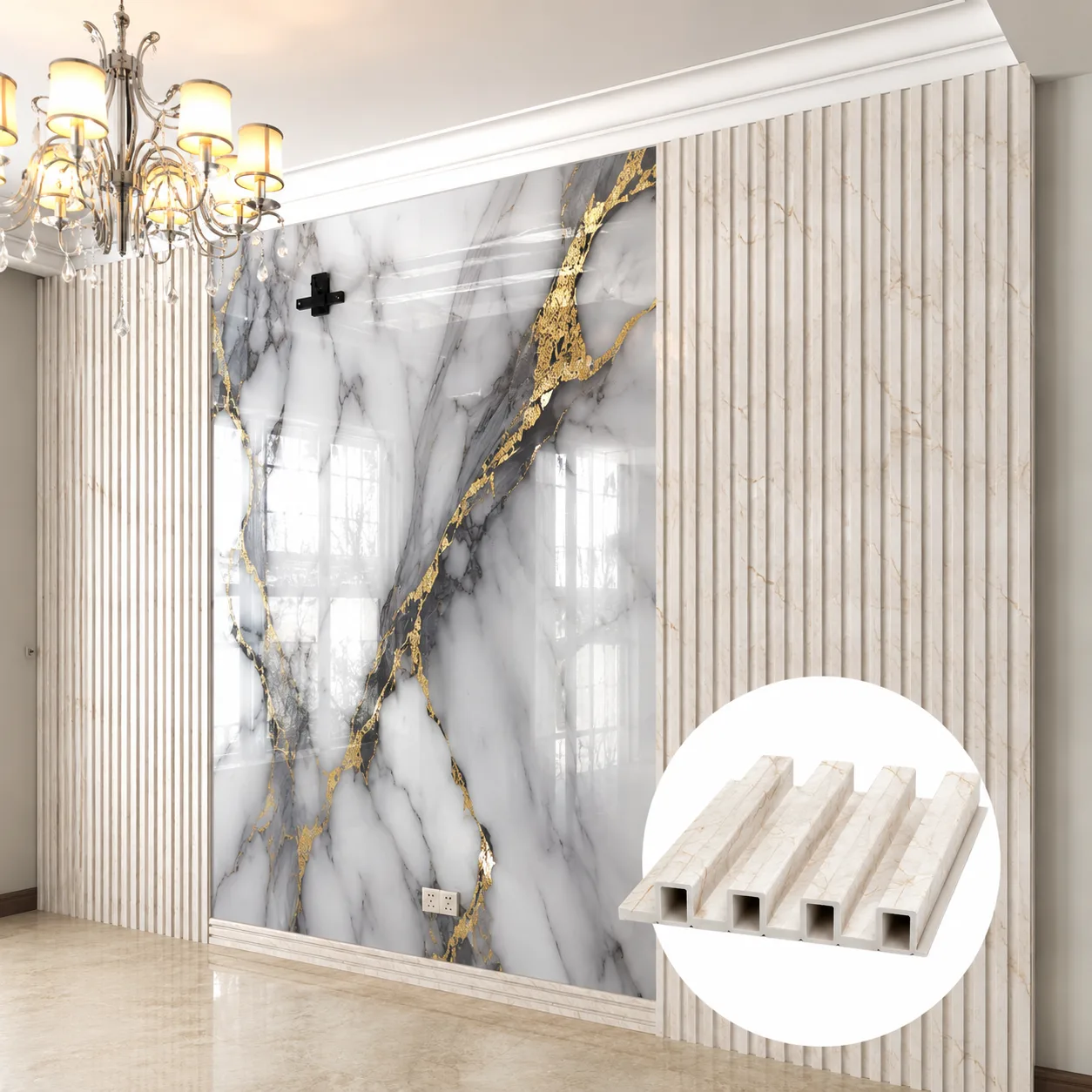 Panel WPC Ranurado Perla — accesorio Wilor Comercial