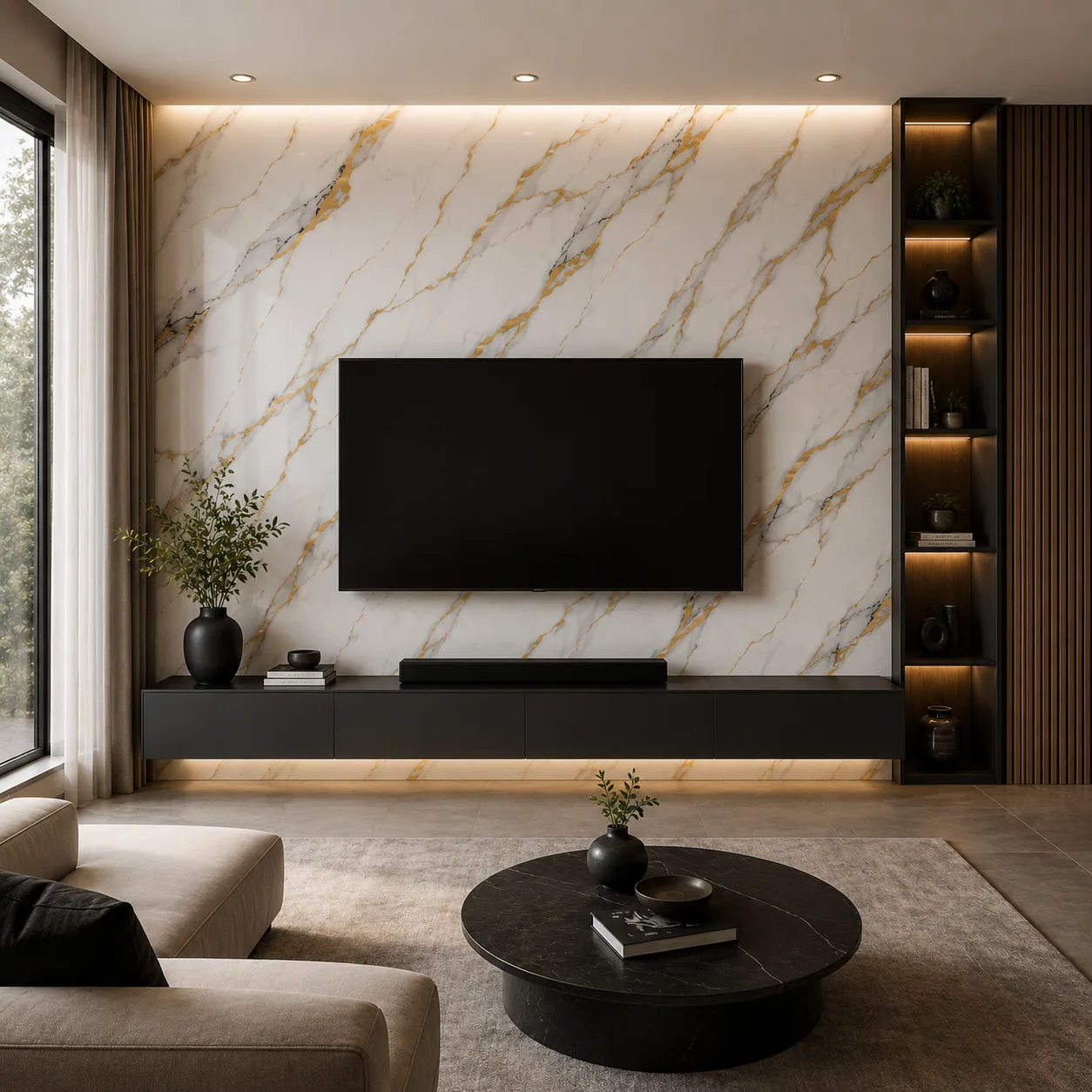 Sala con lámina UV